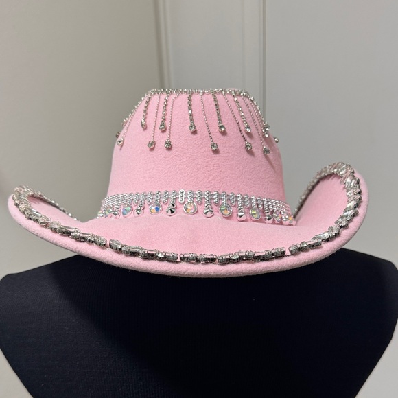Pink Rhinestone Embellished Cowboy Hat - Picture 3 of 4